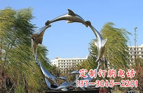 安徽不锈钢海豚雕塑美的化身