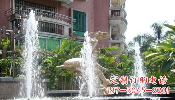 安徽不锈钢海豚喷泉雕塑精美的海洋艺术