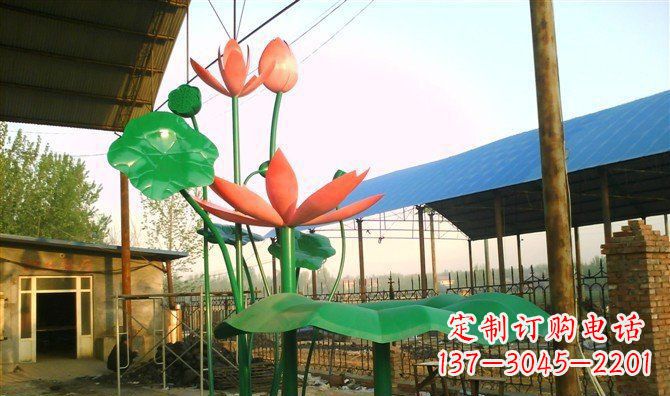 安徽不锈钢荷叶雕塑精美而优雅