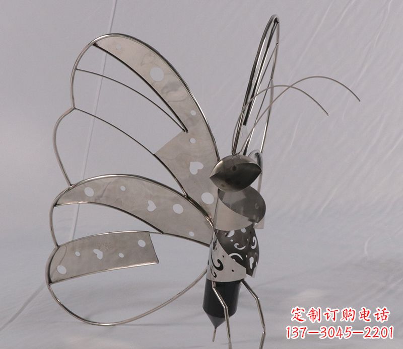 安徽不锈钢蝴蝶雕塑精美的艺术品