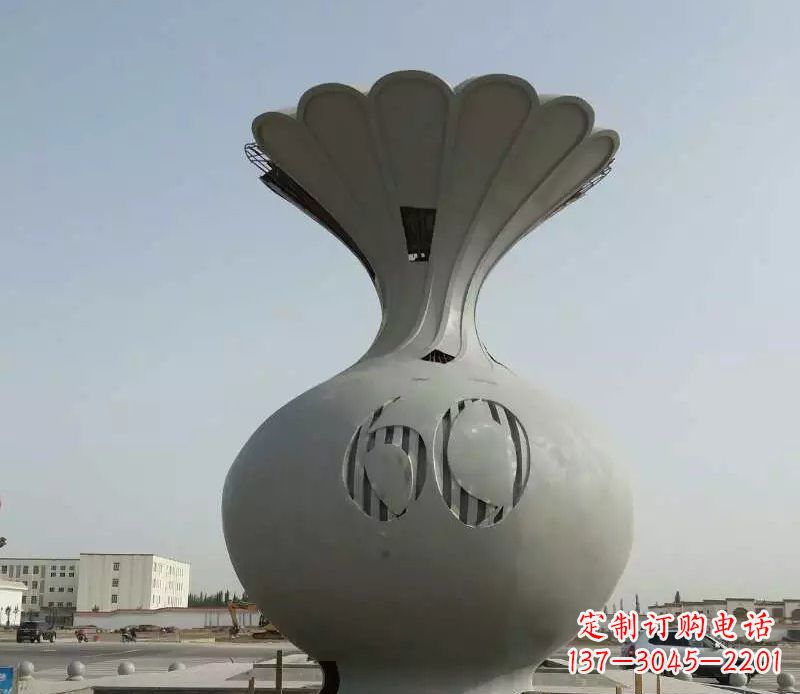 安徽精美不锈钢花篮雕塑