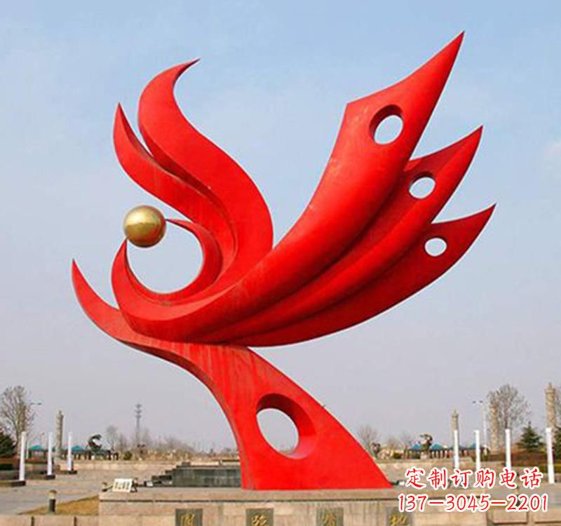 安徽不锈钢凤凰雕塑的精美