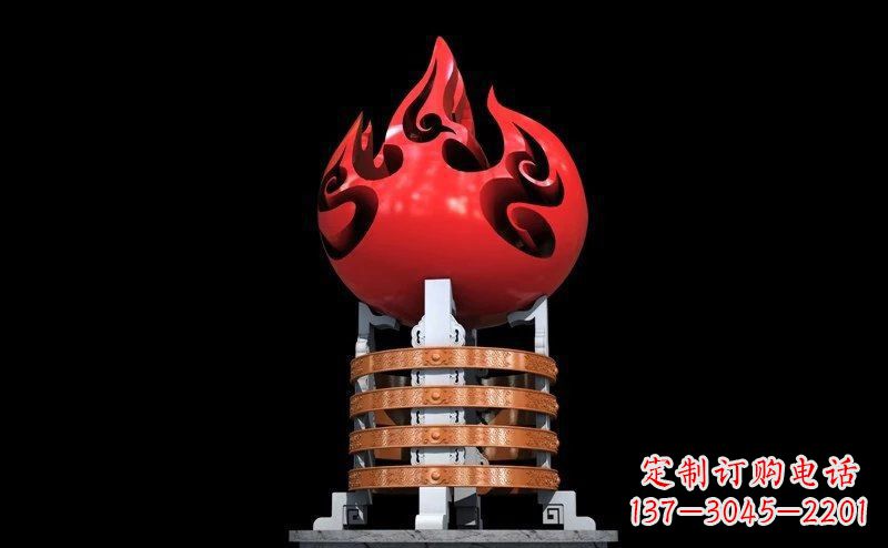安徽不锈钢火炬雕塑传承奋进精神