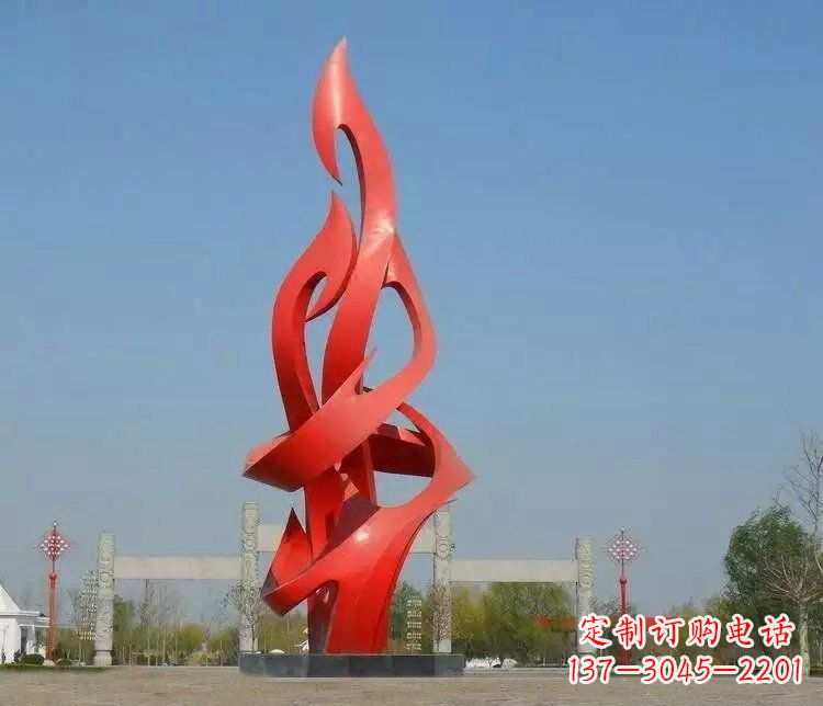 安徽火苗雕塑点缀城市景观