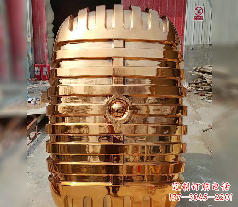 安徽精美不锈钢话筒雕塑