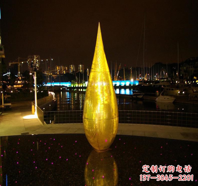 安徽不锈钢水滴雕塑给环境带来美丽