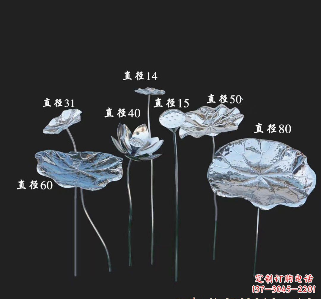 安徽不锈钢荷花雕塑美丽而神秘