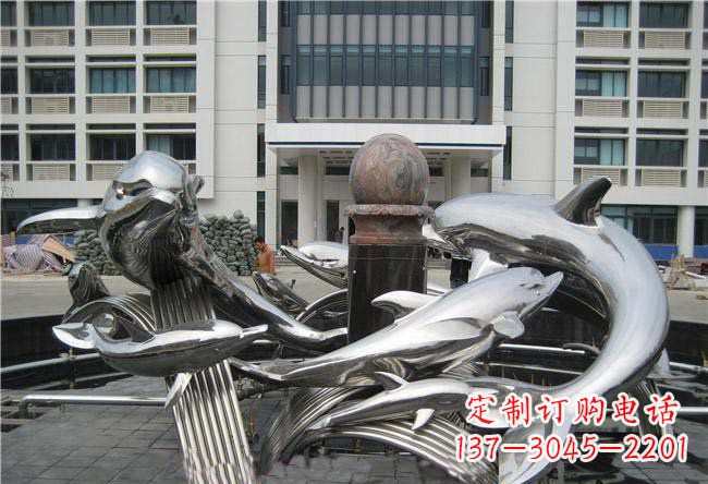 安徽海豚雕塑融合浪漫和优雅