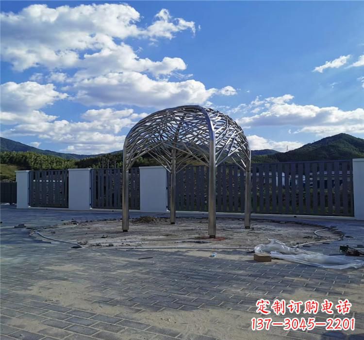 安徽不锈钢凉亭雕塑美丽的艺术之作