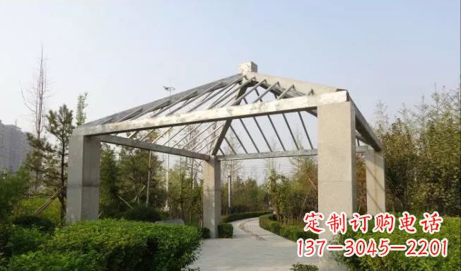 安徽不锈钢凉亭雕塑点缀公园景观