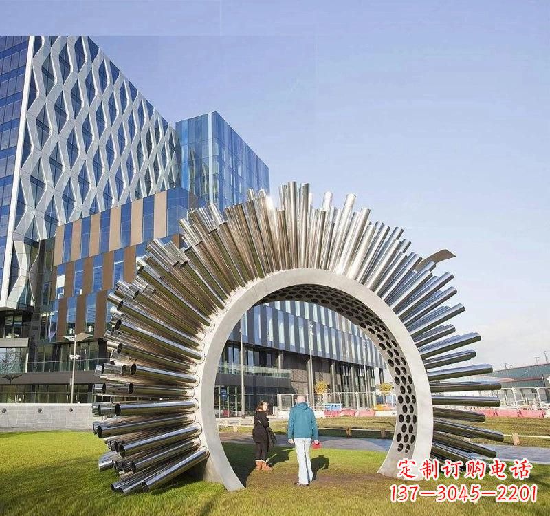 安徽不锈钢拱门雕塑高雅典雅的艺术
