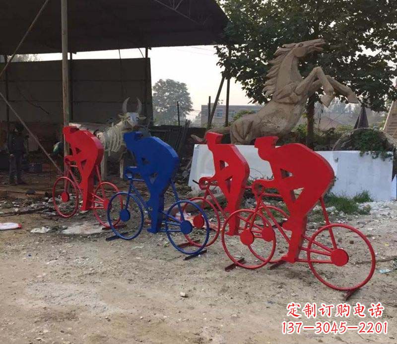 安徽不锈钢骑自行车雕塑一种经典的艺术形式