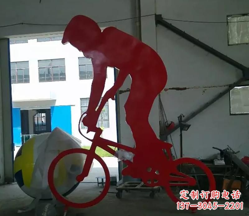 安徽不锈钢自行车雕塑激发自行车运动的热情