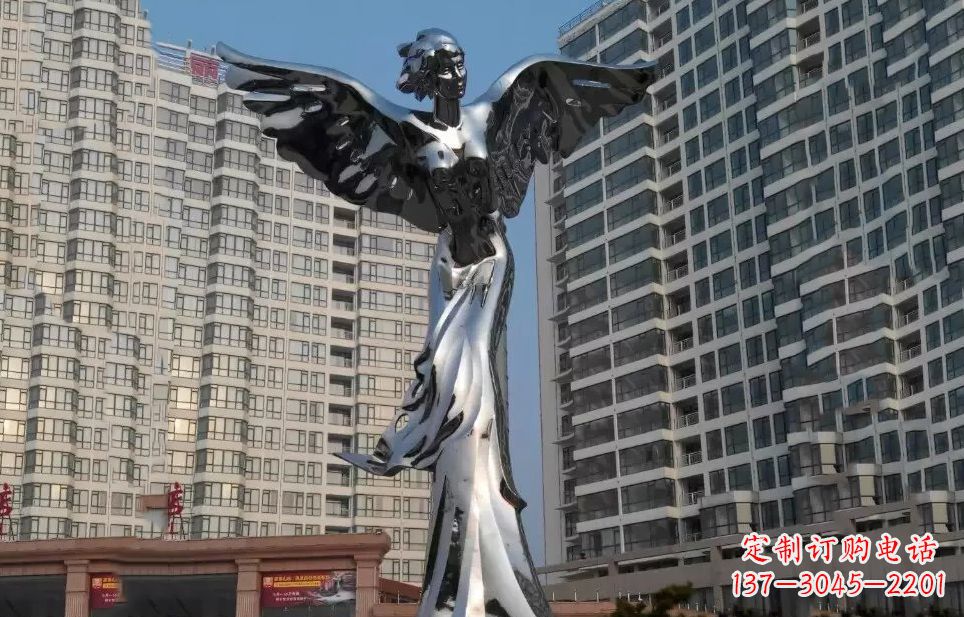 安徽不锈钢天使雕塑传递着美丽与希望