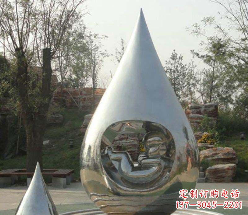 安徽不锈钢水滴雕塑精致简约的艺术之美