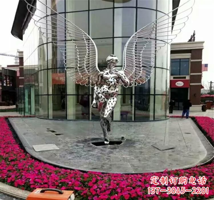 安徽不锈钢天使雕塑传递着爱的美丽