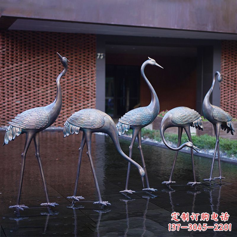 安徽不锈钢仙鹤飞翔雕塑