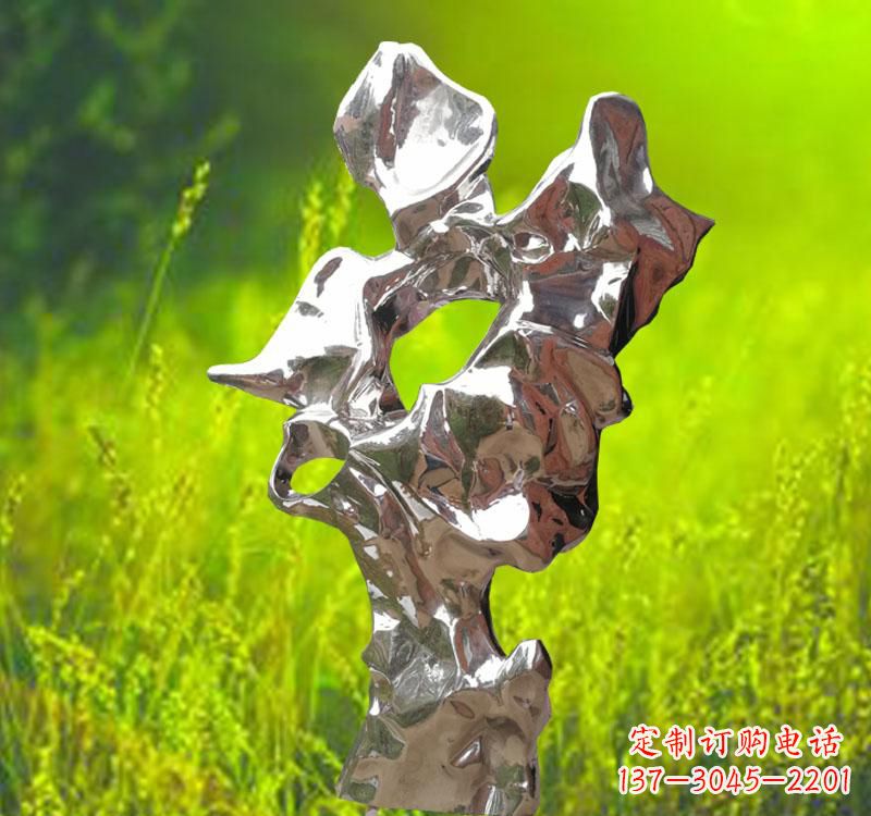 安徽太湖石雕塑精致的不锈钢艺术