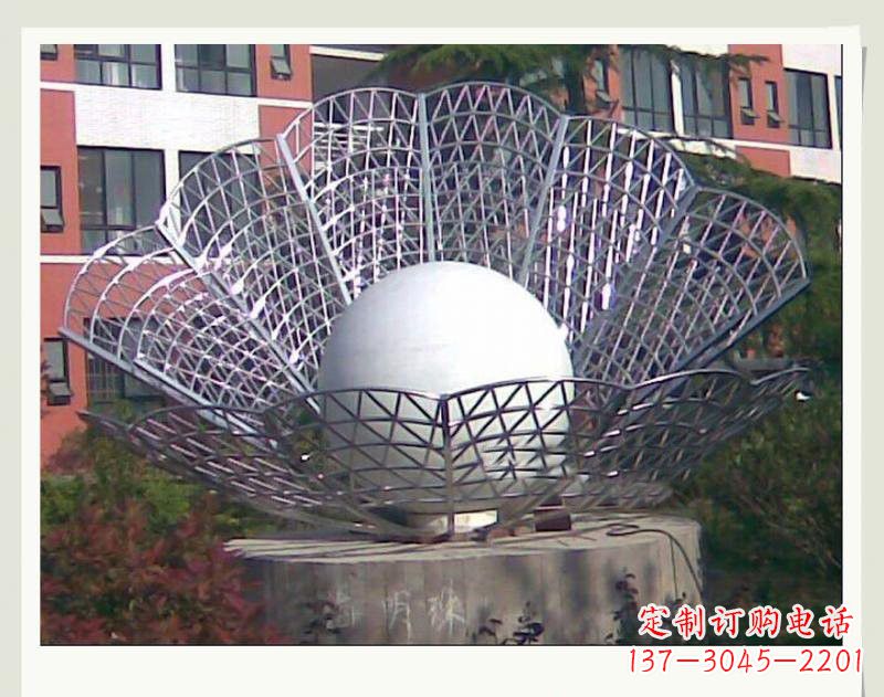 安徽海洋精灵不锈钢贝壳雕塑