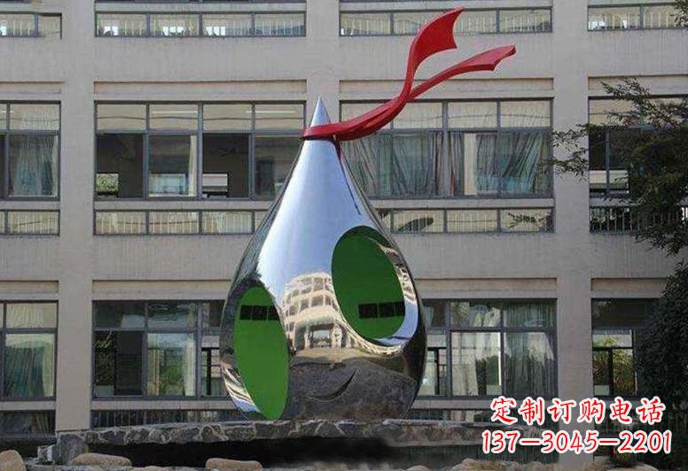 安徽不锈钢校园水滴雕塑