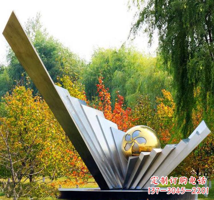安徽不锈钢扇贝雕塑美丽的自然景观