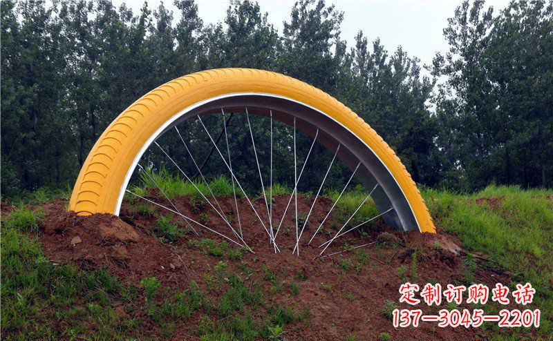 安徽不锈钢自行车雕塑——景观美化的象征