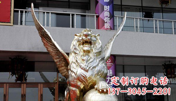 安徽铜雕狮子西洋狮子的精美雕塑