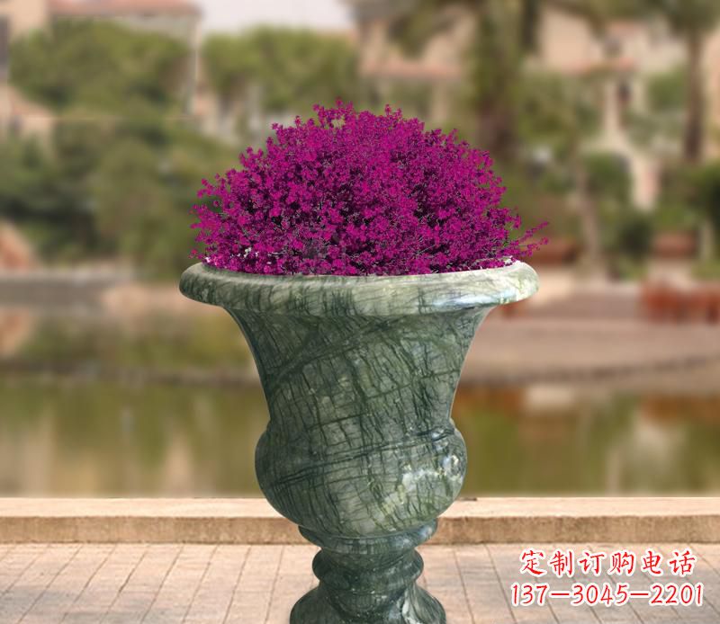 安徽白玉景观花盆雕塑让你的景观更加美观