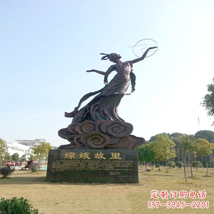 安徽嫦娥奔月雕塑-景区园林神话人物雕像