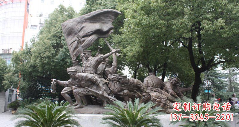 安徽革命战士的英勇雕塑
