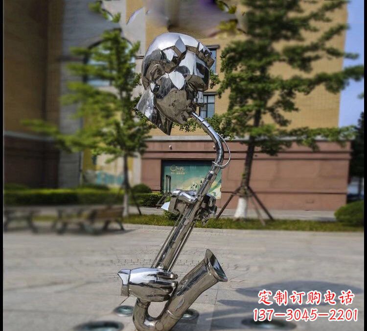 安徽不锈钢萨克斯雕塑——展示音乐家的精神