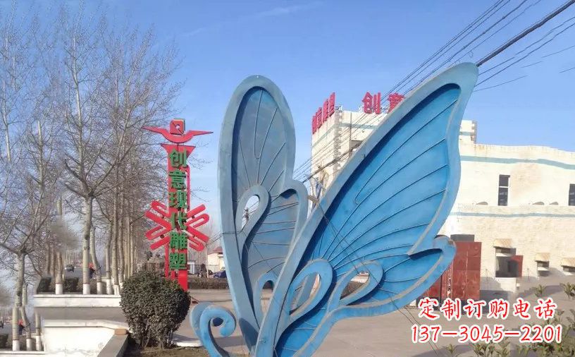 安徽抽象不锈钢蝴蝶雕塑把美丽永久定格