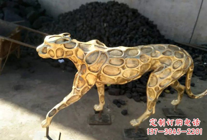 安徽抽象金钱豹铜雕