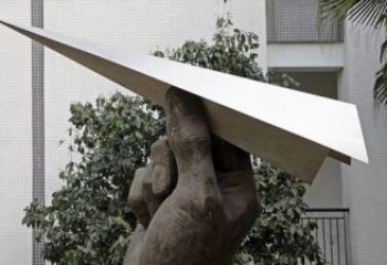 安徽不锈钢纸飞机景观雕塑