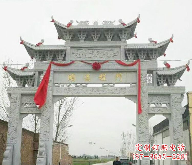 安徽牌坊雕塑纪念历史,传承文化