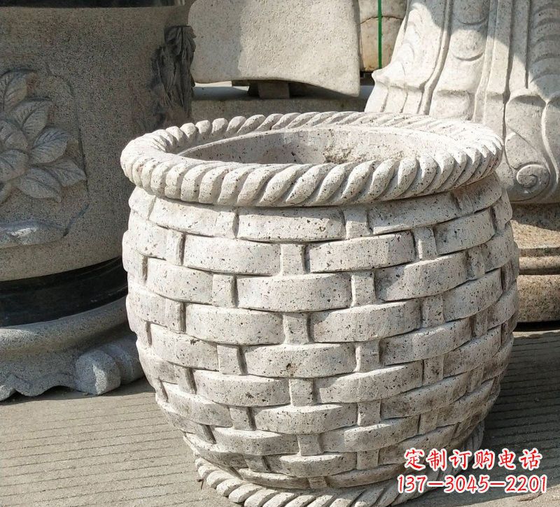 安徽大理石雕塑水缸