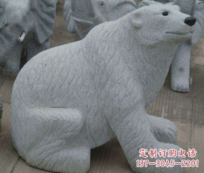 安徽精美大理石雕刻的北极熊