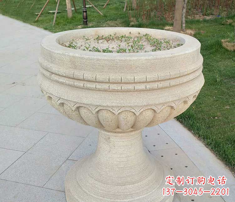 安徽大理石花盆石雕
