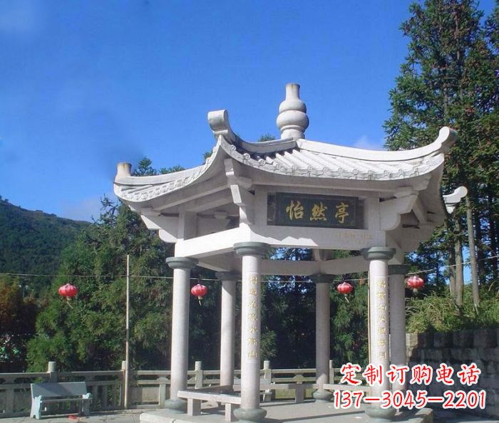 安徽精美大理石凉亭雕塑