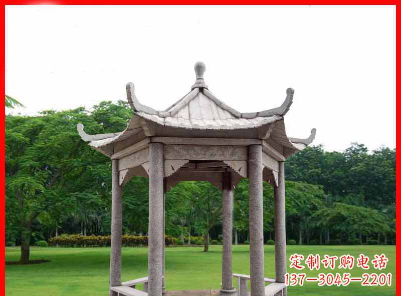 安徽精致大理石凉亭雕塑