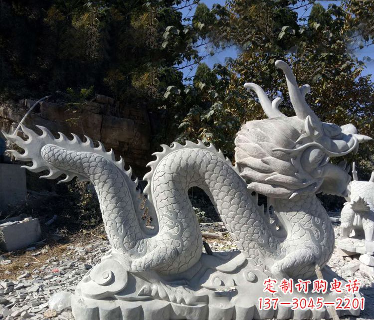 安徽精美大理石龙雕塑