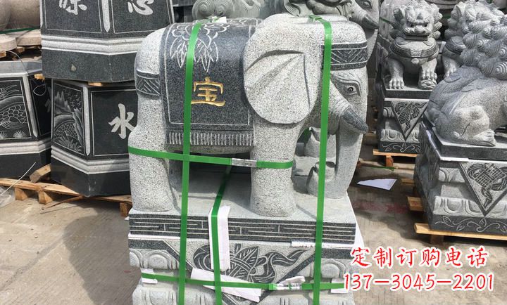 安徽大理石大象门口石雕