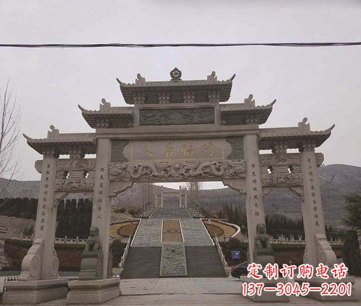 安徽大理石牌坊石雕,精美别致,艺术魅力无限