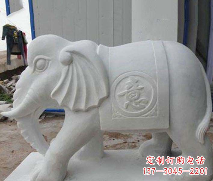 安徽传承财富祝福,大理石招财大象雕塑