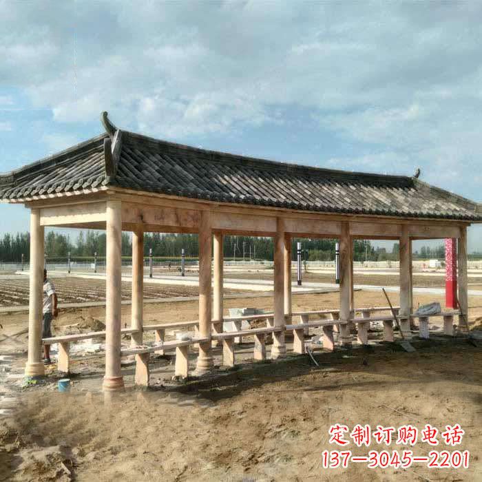 安徽华丽精美的瓦石长廊雕塑