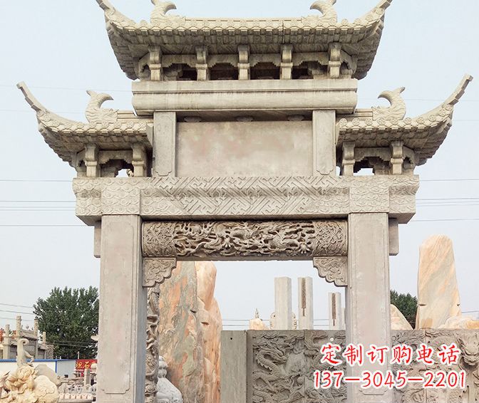 安徽特色大理石牌坊石雕