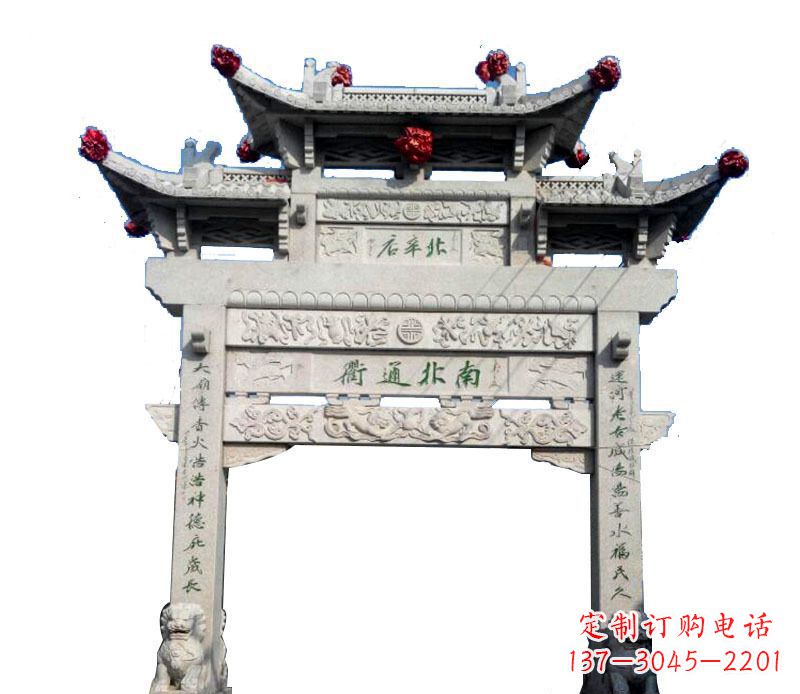 安徽精美石牌坊雕塑