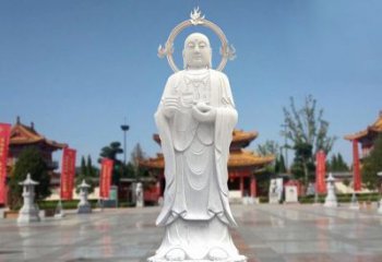 安徽大理石地藏菩萨雕塑象征佛法的传承