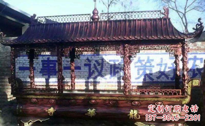 安徽方形寺庙香炉铜雕塑