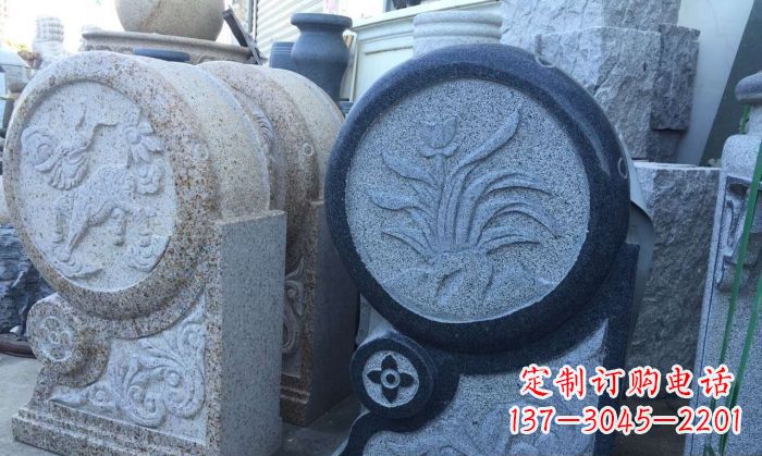 安徽仿古抱鼓石招财石门墩